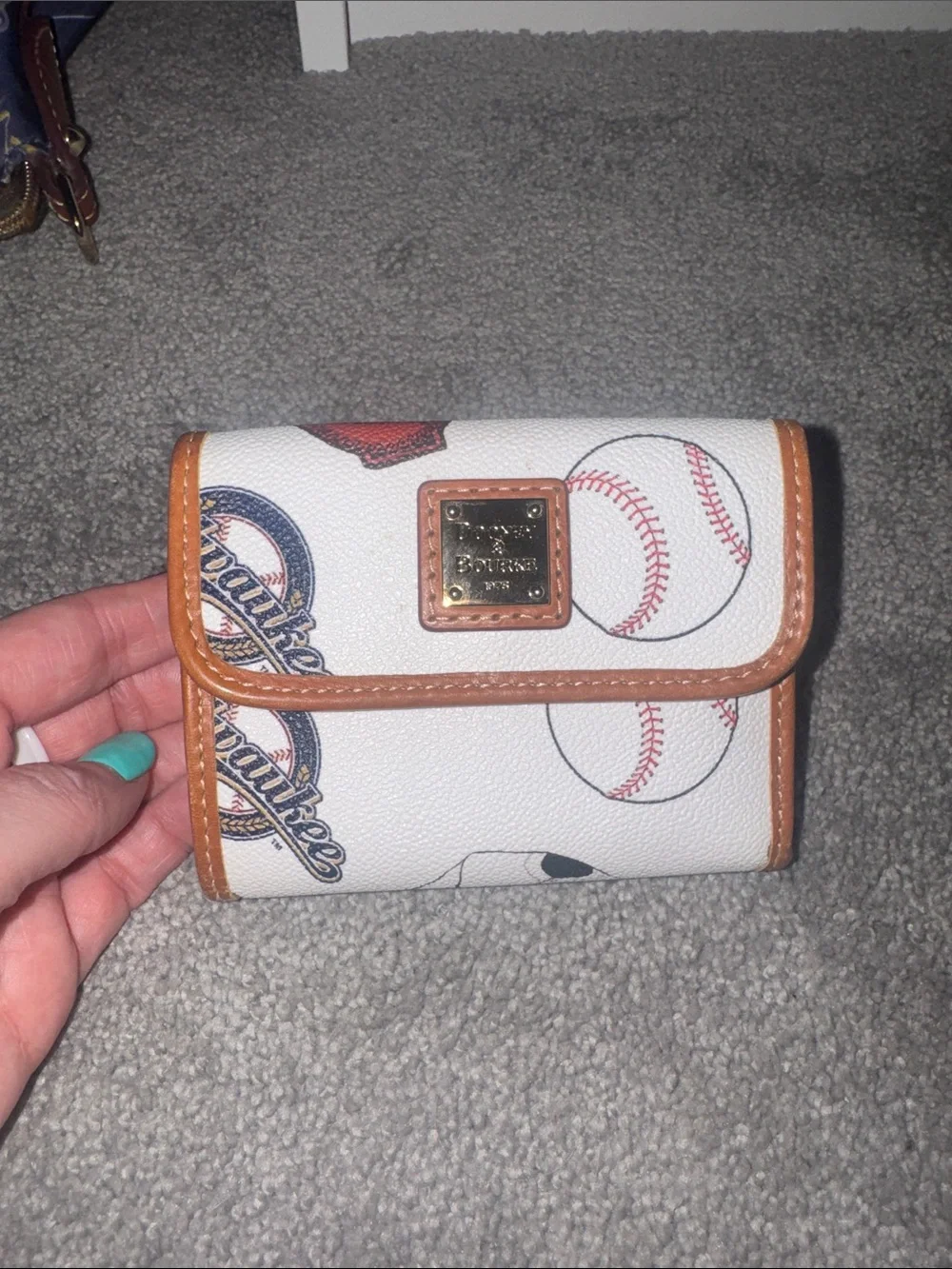 Dooney & Bourke Brewers Baseball Print Wallet